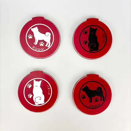 発光コースター　柴犬
